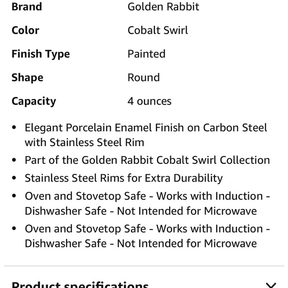 Vintage Logo Golden Rabbit Fine Enamelware Dip Bowls 4.5”x1” Tasting Set of 4 - Picture 8 of 9